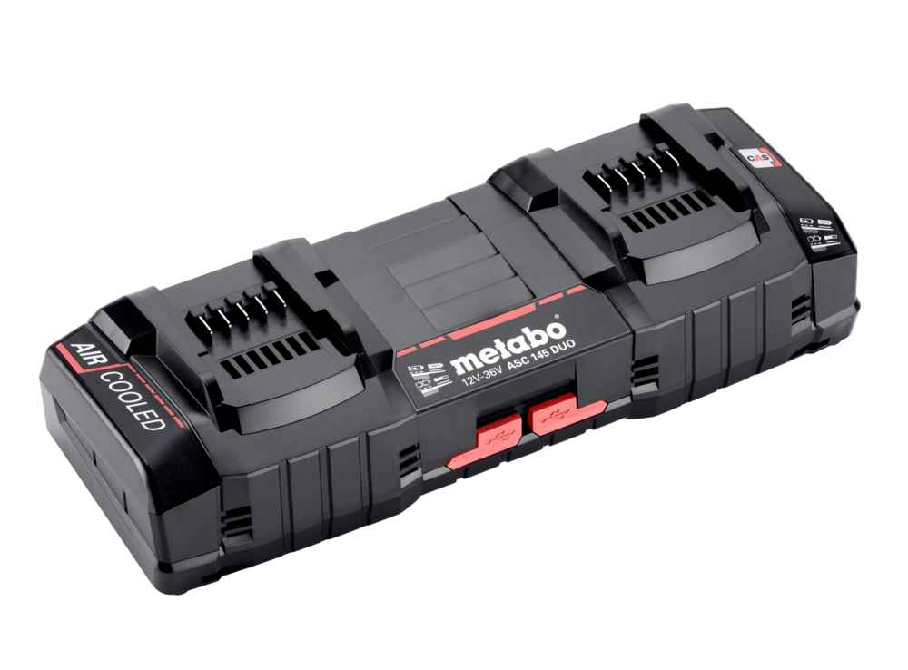 Metabo 8 Ah Akku Basis Set, 4 x LiHD + Doppellader ASC 145 Duo + metaBOX 145 (685135000)